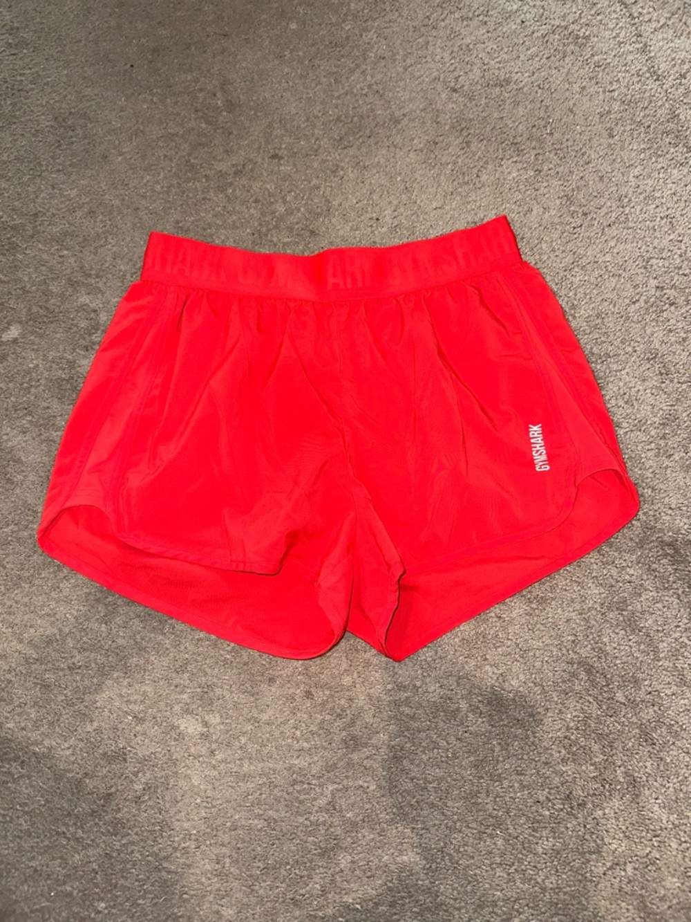Gymshark Women's Bright Red Athletic Running Shorts